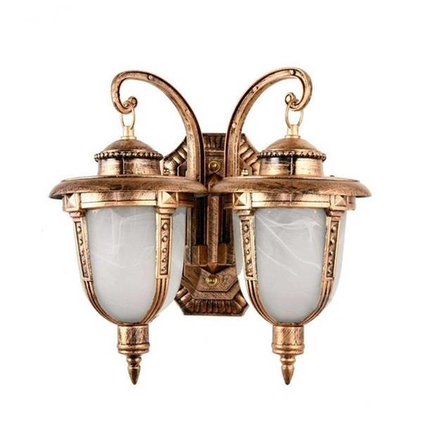 Retro bronzska dvostruka glava vanjska zidna lampa, vodootporana zidna lampa, svinjska lampa, napolju stolnu lampu