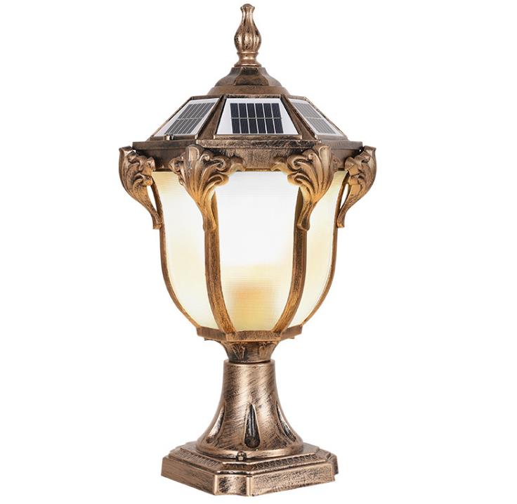 Pilarna lampa sunca vodila je napolju vodootporan stil ulazne ulazne ulazne ulazne lampe Evropskog stila